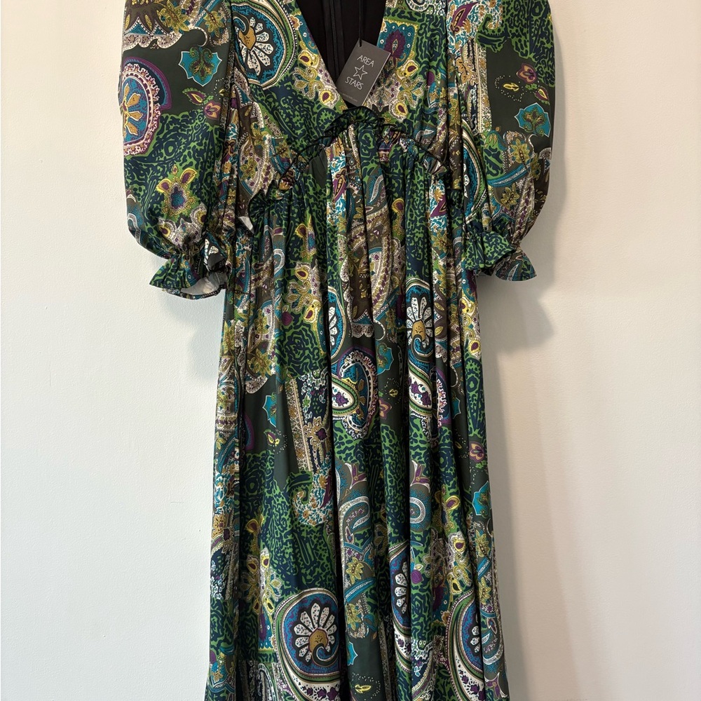 Aera Stars Paisley Midi Dress